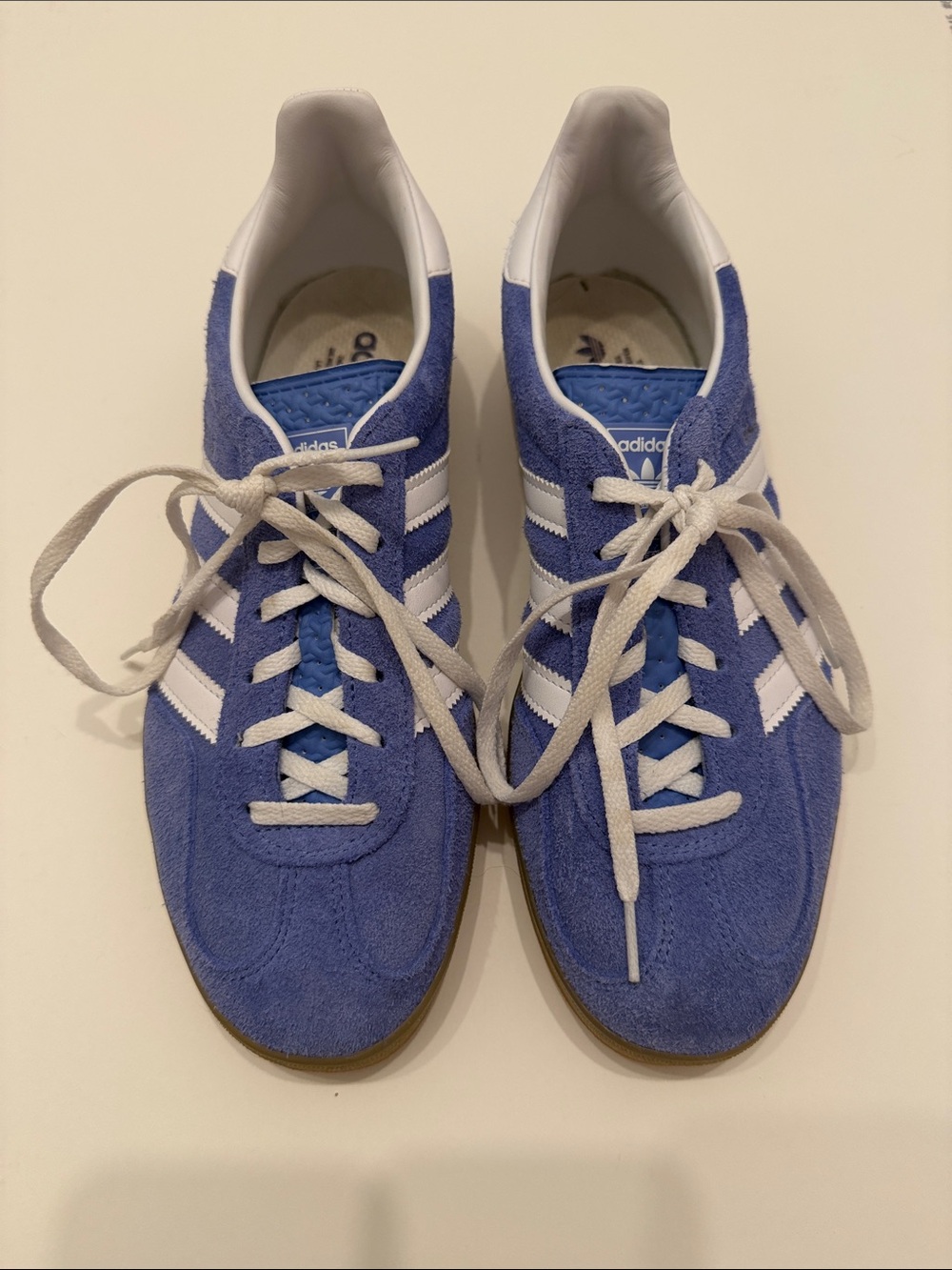 adidas sambas Suede Blue Sneakers with White Stripes